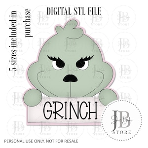 C0076 - Grinch Plaque Cookie Cutter