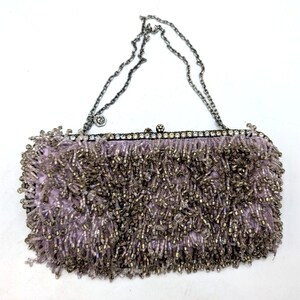 CLARE KASAVINA EVENING BAG with gold strap many rhinestones or faux