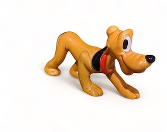 Figurine Pluto Walt Disney vintage en porcelaine fabriquée au Japon 5,5 pouces grande céramique