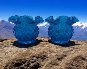 フェントン ヴィンテージ ライトブルー オパールセント ホブネイル