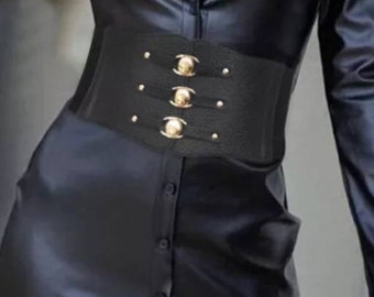 Waist enhancer belt Wide corset belt elastic big belts for women belt for dress black and gold wide belt for a dress