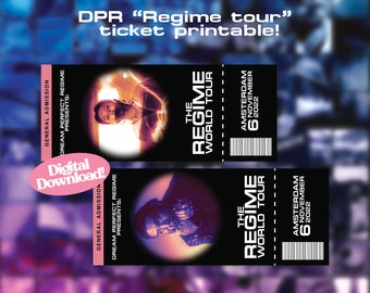 DIGITAL DOWNLOAD! DPR "regime tour in Amsterdam" digital concert ticket! kpop digital print! printable ticket