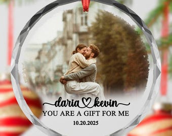 Custom Photo Ornament – Personalized Christmas Gift for Couples