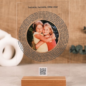 Personalized Acrylic Song Plaque with Photo & Lyrics