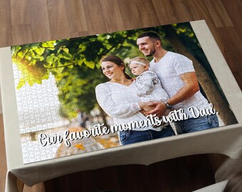 Personalized Photo Puzzle, Custom Father's Day Gift