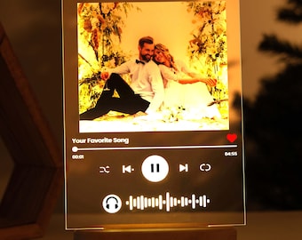 Personalized Photo Song Plaque: Custom Music Gift with QR Code