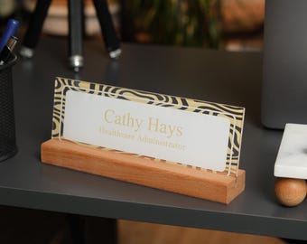 Personalized Acrylic Desk Name Plate, Office Decor