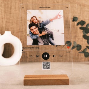 Personalized Song Plaque: Custom Photo Acrylic Music Gift