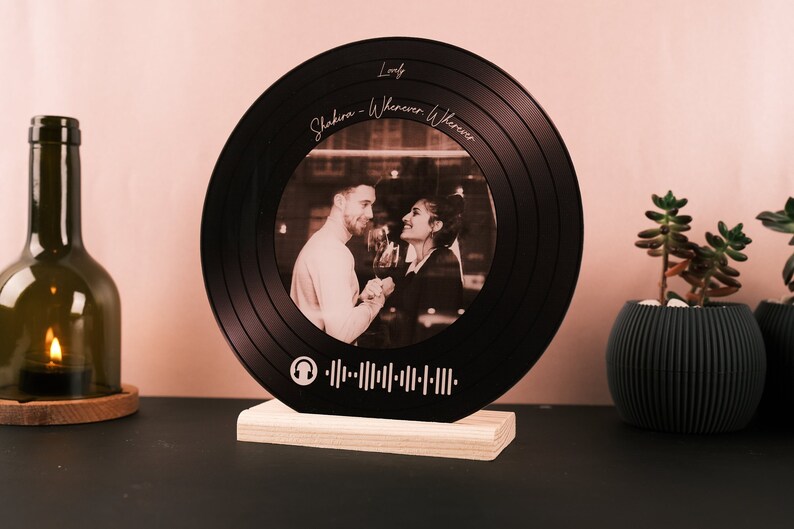 Custom Acrylic Photo Album Cover Record Gift Customized Song Etsy