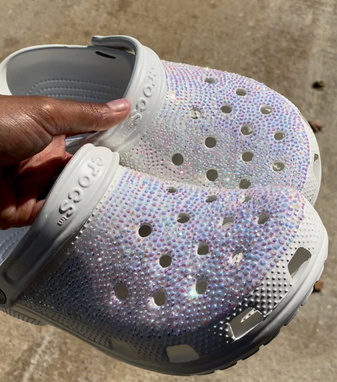 blinged out crocs