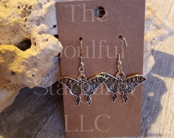 Luna Moth Earring Set | Hypoallergenic |  Stainless Steel Posts