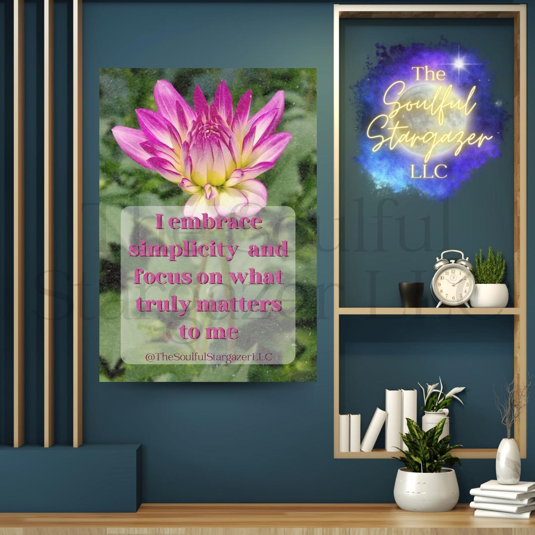 Simplicity Affirmation Printable | Intentional Living Wall Art | Witchy ...