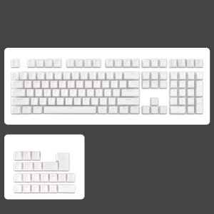 White Pudding Keycaps for Mechanical Keyboards - 129 Keys - Doubleshot PBT