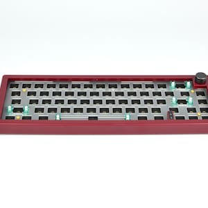 GMK67 Gasket Mount Mechanical Keyboard Kit w/ knob - RGB - Tri-Mode, Bluetooth, USB - Rust Red