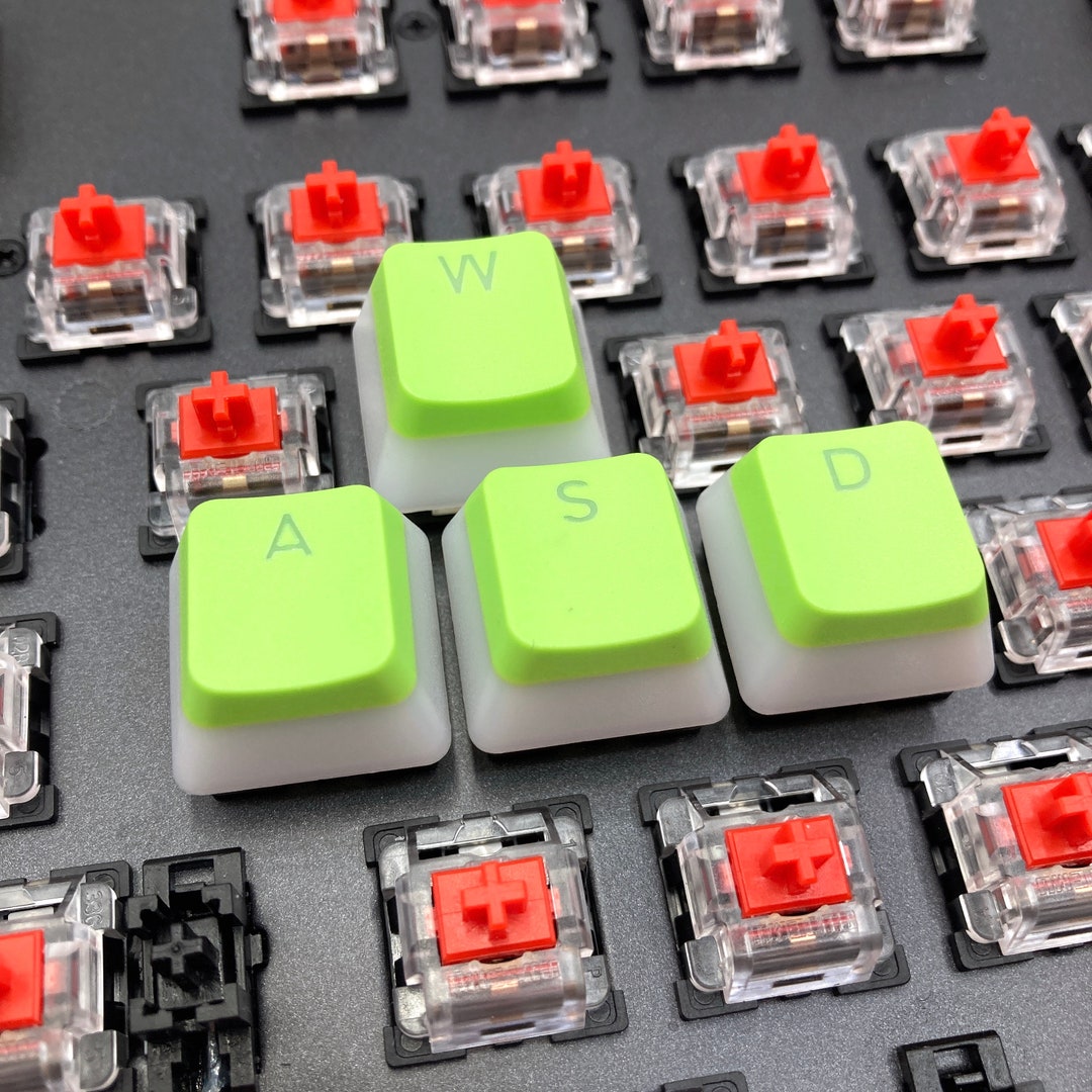 WASD Keycaps Set Backlit PBT Pudding Keycaps for Mechanical Keyboards