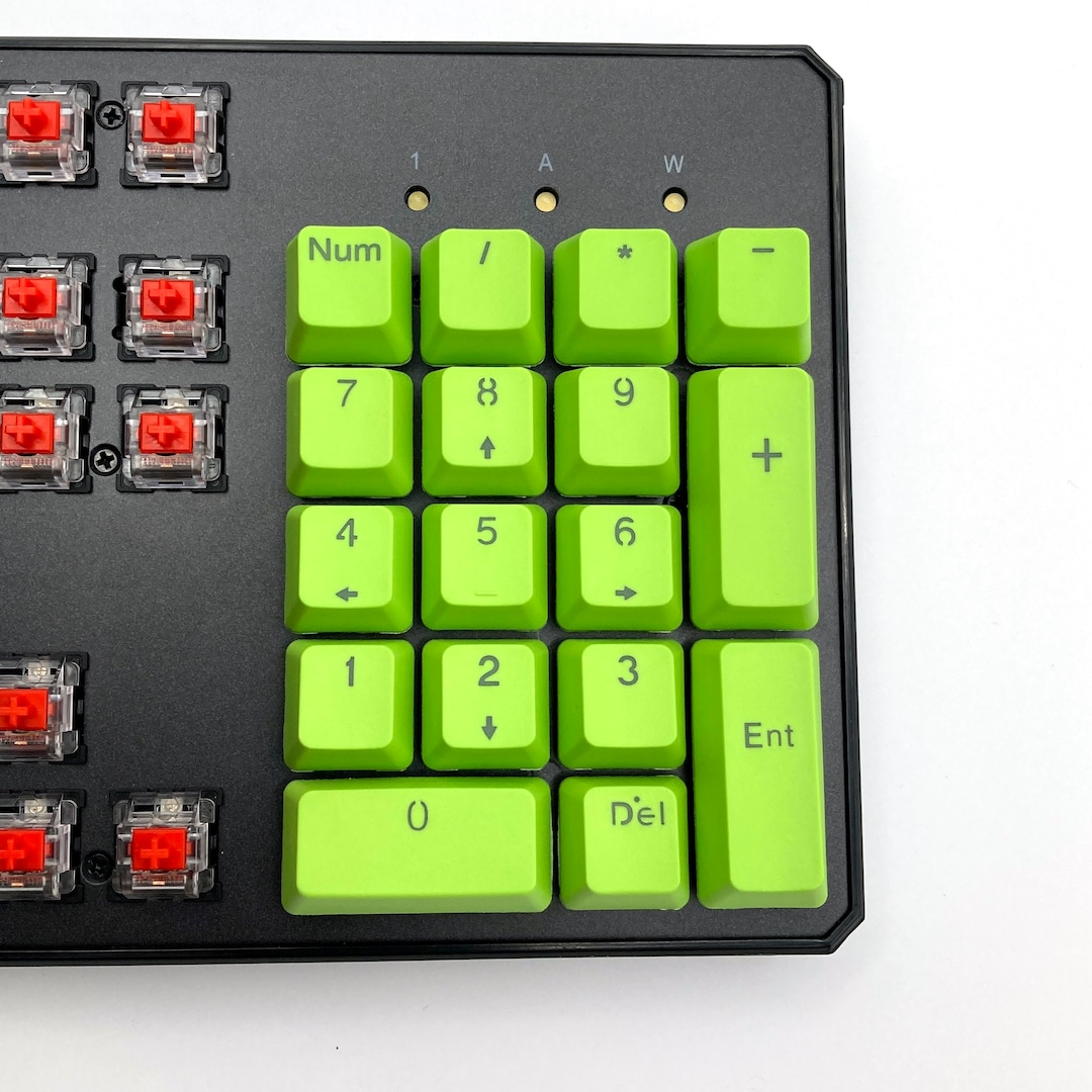 Numpad Keys Set Backlit PBT Keycaps Number Pad for Mechanical Keyboards