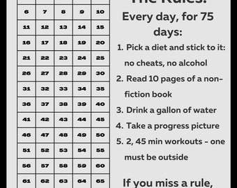 75 day challenge tracker