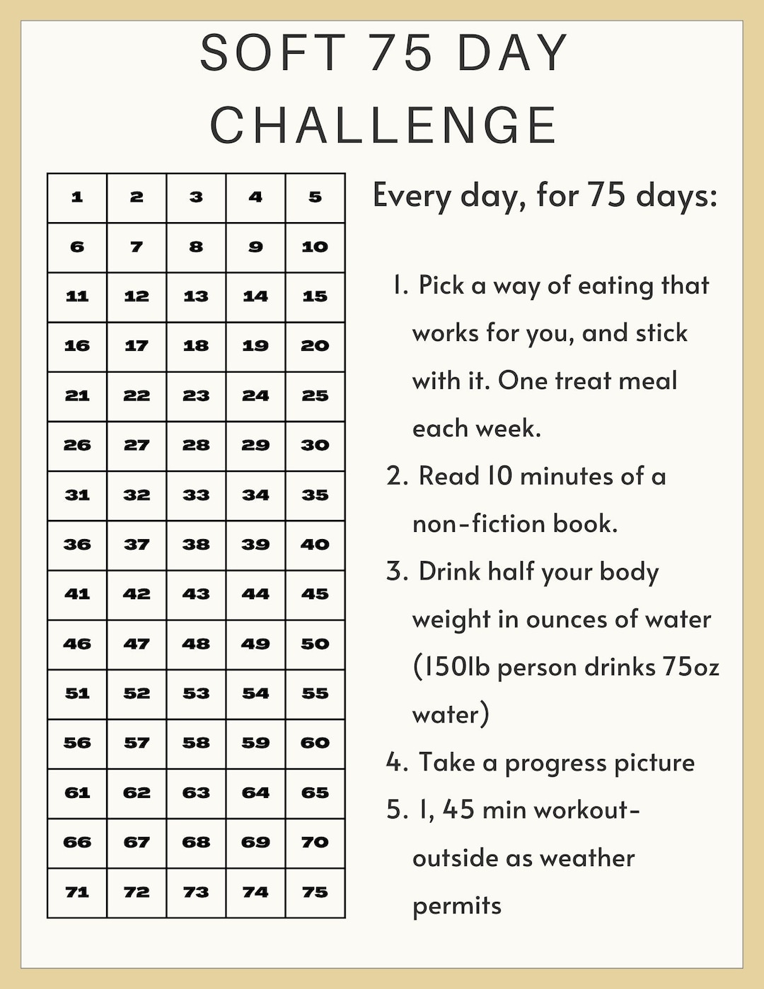 Soft 75 Day Challenge Etsy soft-75-day-challenge-etsy