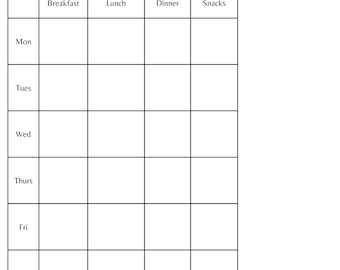 Einfache Wochenplan vorlage