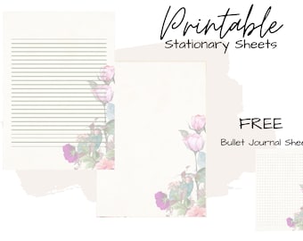 Briefpapier | Afdrukbaar briefpapier | Afdrukbaar schrijfpapier | Botanisch briefpapier | Schrijfset | Briefpapier | Pennenvriend