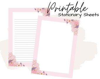 Briefpapier | Afdrukbaar briefpapier | Afdrukbaar schrijfpapier | Botanisch briefpapier | Schrijfset | Briefpapier | Pennenvriend