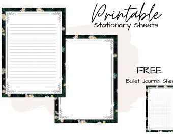 Briefpapier | Afdrukbaar briefpapier | Afdrukbaar schrijfpapier | Botanisch briefpapier | Schrijfset | Briefpapier | Penvriend | Pdf