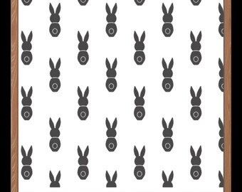 Paashaas afdrukbaar | Paasteken | Paasafdrukken | Konijntje | Paashaas | Moderne Pasen | Decor voor Pasen | Kunstideeën voor Pasen