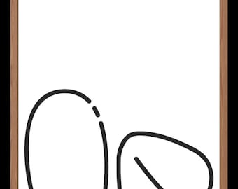 Paashaas oren | Konijntje Bum | Gewoon konijnenoren | Fijne Paasdag | Afdrukbaar paasdecor | Eenvoudig Pasen | Pasen 2022 | Gevoerde paaskunst