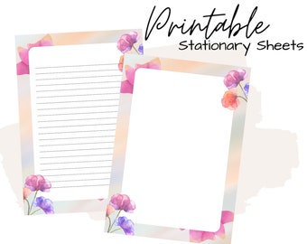 Briefpapier | Afdrukbaar briefpapier | Afdrukbaar schrijfpapier | Botanisch briefpapier | Schrijfset | Briefpapier | Pennenvriend