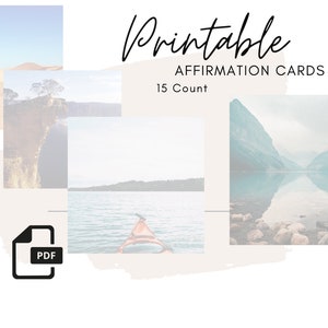 Cartas de Afirmación / Escenario / Imprimible / Cuadrado / En Blanco / DIY / 2022 / Positivo / Crea el tuyo propio / Baraja de cartas / Digital / Descargar