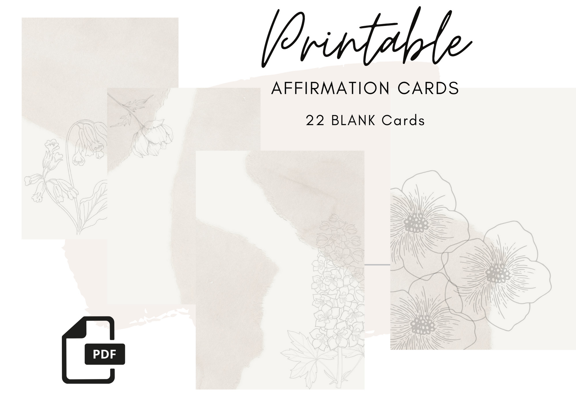 Affirmation Deck Blank Cards 2022 Positive Vibes DIY - Etsy