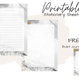 Papel de papelería / Papelería imprimible / Papel de escritura imprimible / Papel de escritura de cartas botánicas / Juego de escritura / Papel de notas / Amigo por correspondencia