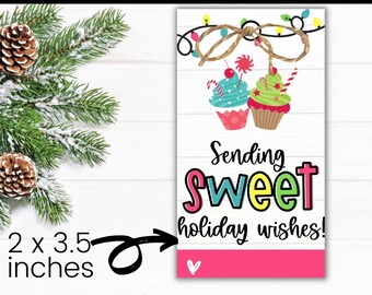 CHRISTMAS GIFT TAGS - Sweet Holiday Wishes | Printable Holiday Season Tag |  Student Gift Tag |  School Christmas Tag