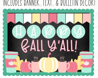 Happy Fall Pinnwand-Set – 48-teilige Herbst-Deko Fürs Klassenzimmer | Bunte Ausschnitte Für Whiteboard, Tür & Wand