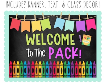 BULLETIN BOARD KIT- Welcome to the Pack | Back to School | Classroom Décor | Bulletin Board | 1st Day Class Décor | Instant Download
