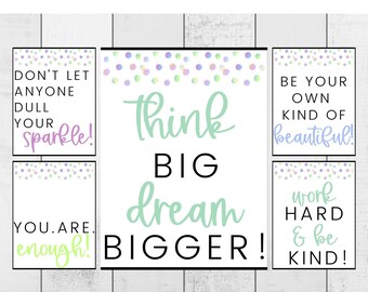 CLASSROOM DECOR | Growth Mindset Motivational Posters | Pastels Theme | Classroom Posters | Character Education | Bulletin Board