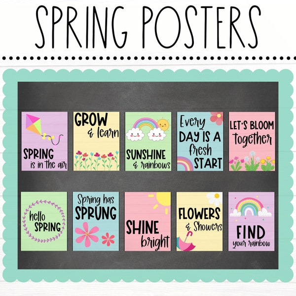 BULLETIN BOARD KITS - Spring Classroom Posters | Classroom Décor | Spring Classroom Decor | Spring Bulletin Board Ideas