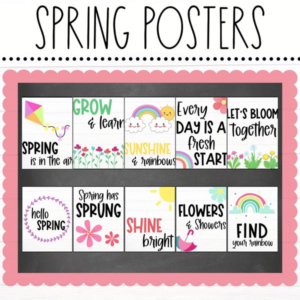 BULLETIN BOARD KITS - Spring Classroom Posters | Classroom Décor | Spring Classroom Decor | Spring Bulletin Board Ideas