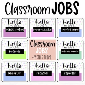 CLASSROOM MANAGEMENT - Classroom Student Jobs | Pastels Theme | Class Jobs | Teacher Management | Class Decor | Positive Learning