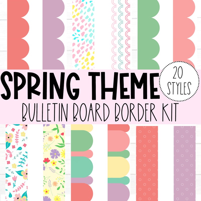 Spring Bulletin Boarders - Etsy