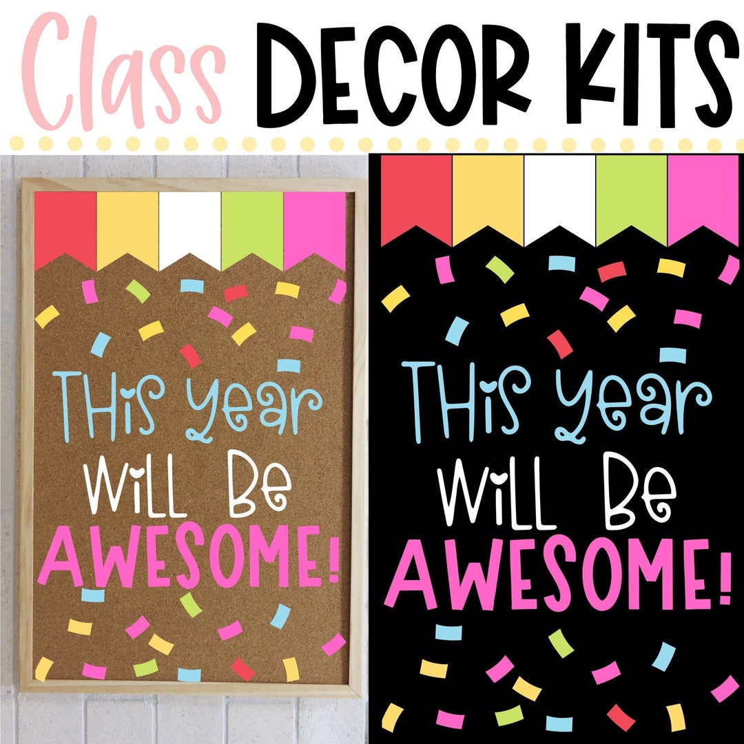 CLASS DECOR KIT This Year Will Be Awesome Winter New Years Display