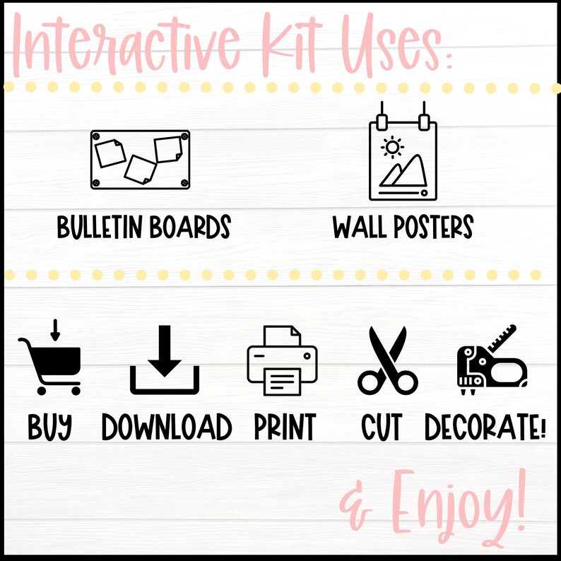 BULLETIN BOARD KIT Spring Bee Kind Always Interactive | Etsy