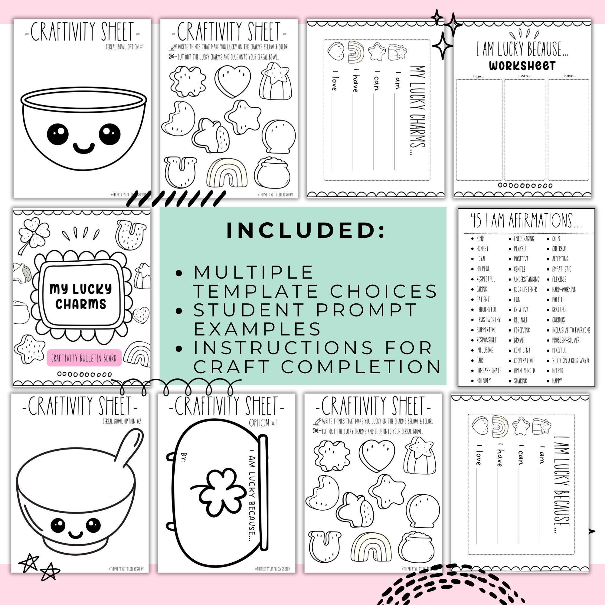 Lucky Charms - St. Patrick's Day Writing Craft - I Am Cereal-sly Lucky ...