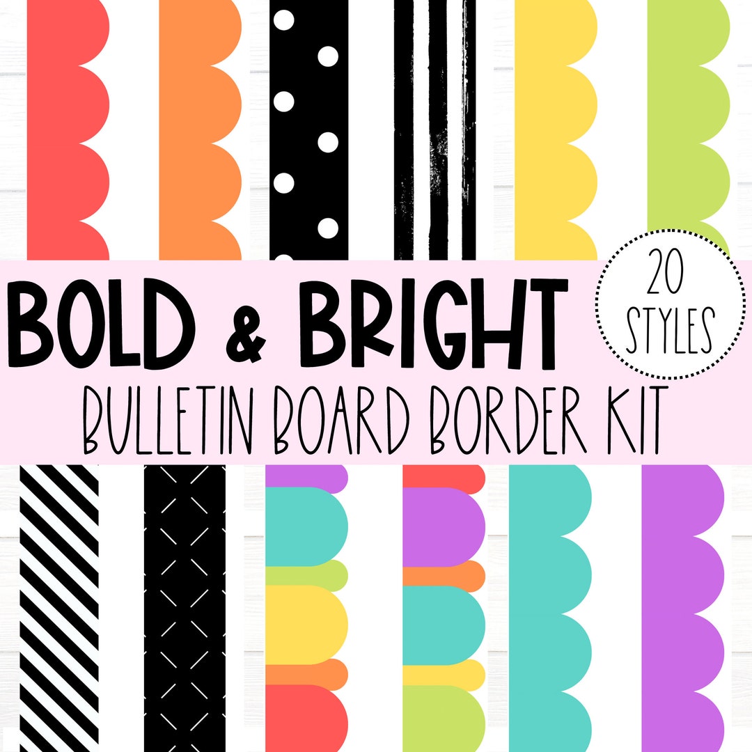 BULLETIN BOARD BORDERS Bold & Bright Collection Classroom Bulletin