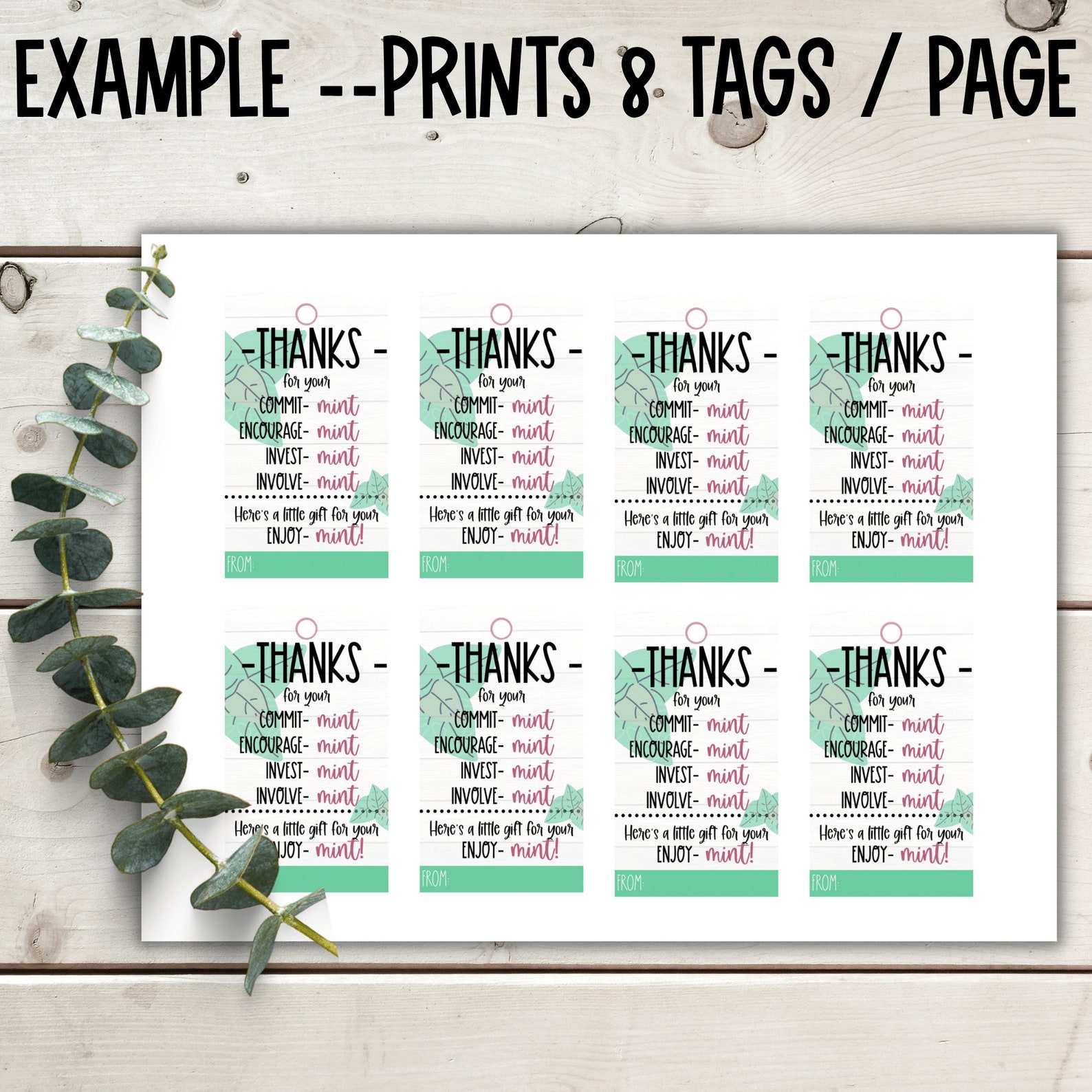 TEACHER GIFT TAGS - Thanks for Your Commitment, Involvement | Teacher ...