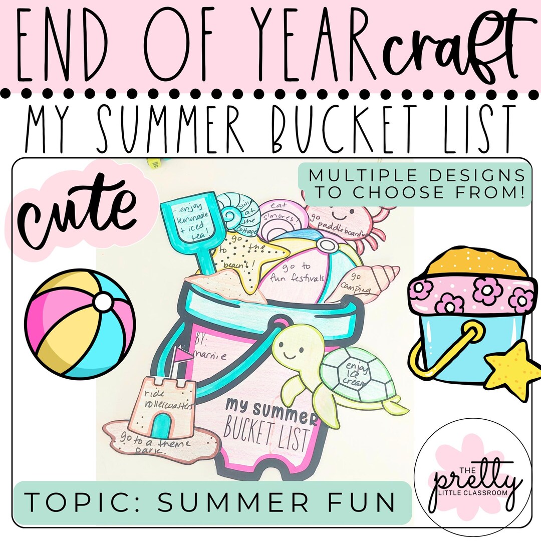 End of Year Writing Craft - My Summer Bucket List Activity - Social ...