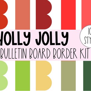 Puede incluir: Kit de borde de tablero de anuncios Holly Jolly con 10 estilos diferentes. El kit incluye formas festoneadas rojas, verdes, amarillas y marrones.