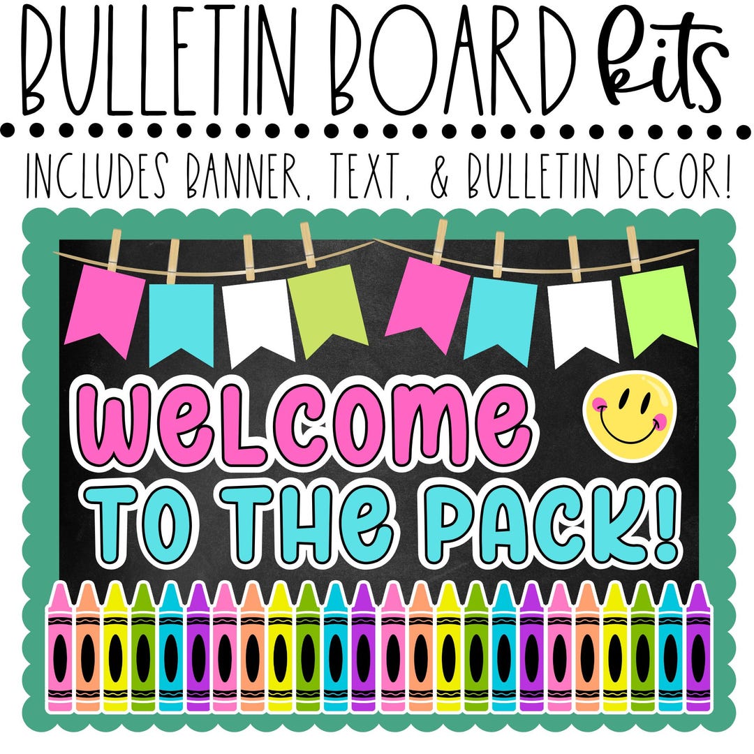 BULLETIN BOARD KIT- Welcome to the Pack | Back to School | Classroom ...