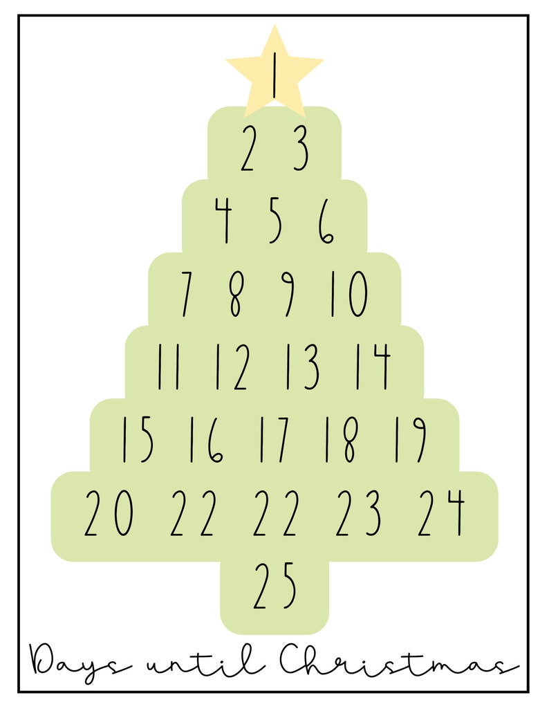 Tree Countdown Poster BULLETIN BOARD KITS - Christmas Classroom Posters | Holiday Season ...