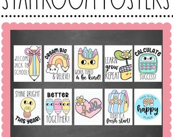 Welcome Back to School Posters: Positive Classroom Decor (PDF Download)